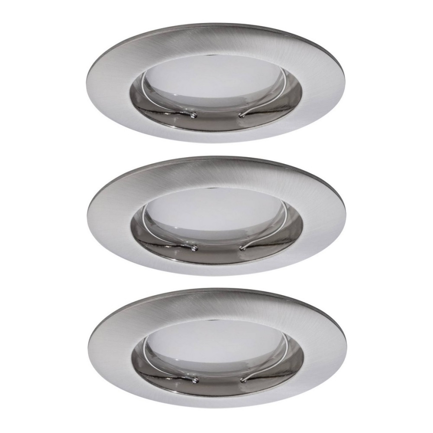 Paulmann 92827 - SET 3xLED/7W IP44 Prigušiva ugradbena svjetiljka za kupaonicu COIN 230V