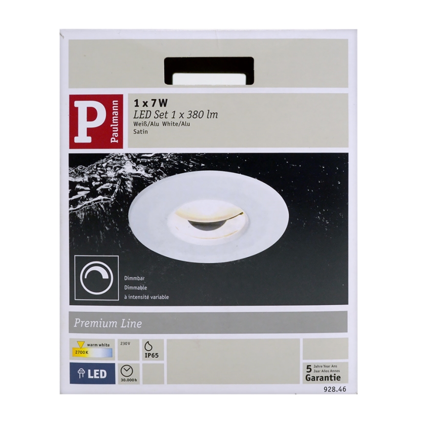Paulmann 92846 - LED/7W IP65 Prigušiva svjetiljka za kupaonicu PREMIUM LINE