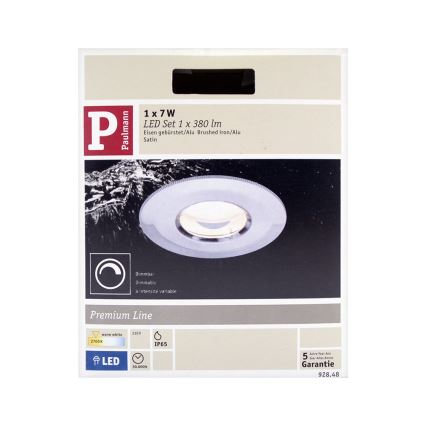 Paulmann 92848 - LED/7W IP65 Ugradbena svjetiljka za kupaonicu COIN 230V