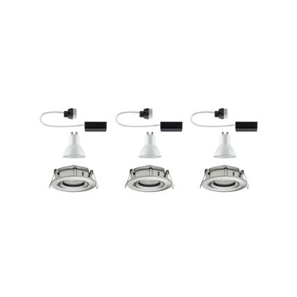 Paulmann 92900 - SET 3xGU10/7W IP65 Prigušiva ugradbena svjetiljka za kupaonicu NOVA 230V