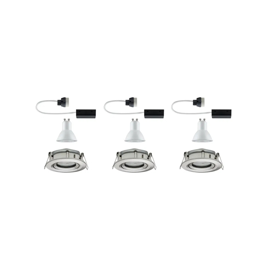 Paulmann 92900 - SET 3xGU10/7W IP65 Prigušiva ugradbena svjetiljka za kupaonicu NOVA 230V