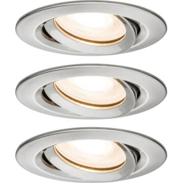 Paulmann 92900 - SET 3xGU10/7W IP65 Prigušiva ugradbena svjetiljka za kupaonicu NOVA 230V