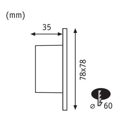 Paulmann 92922 - LED/1,7W Stubišna svjetiljka WAND 230V