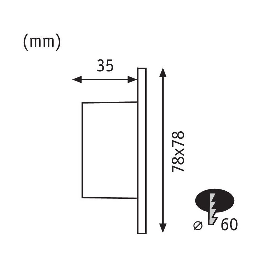 Paulmann 92922 - LED/1,7W Stubišna svjetiljka WAND 230V