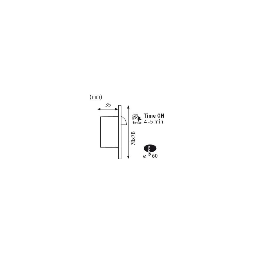 Paulmann 92923 - LED/1,1W Stepenišno svjetlo sa senzorom WAND 230V 2700K