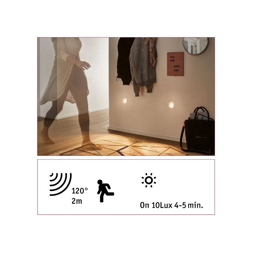 Paulmann 92925 - LED/2,7W Stubišna svjetiljka sa senzorom WAND 230V 2700K