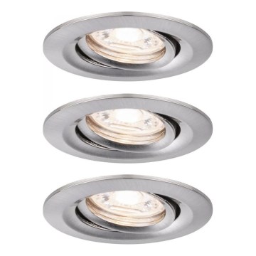 Paulmann 92973 - SET 3xLED/4,2W IP23 Prigušiva svjetiljka za kupaonicu COIN 230V