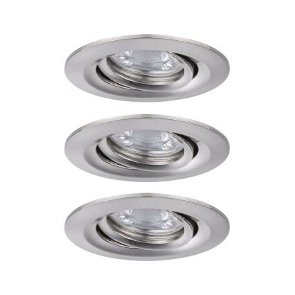 Paulmann 92973 - SET 3xLED/4,2W IP23 Prigušiva svjetiljka za kupaonicu COIN 230V