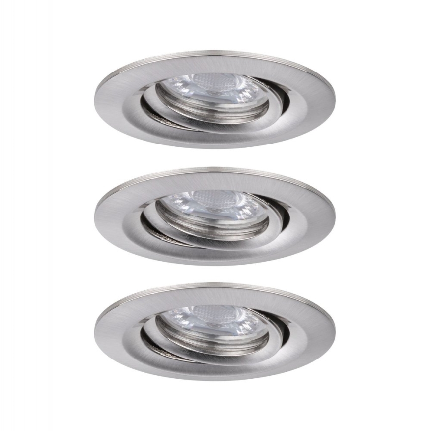 Paulmann 92973 - SET 3xLED/4,2W IP23 Prigušiva svjetiljka za kupaonicu COIN 230V