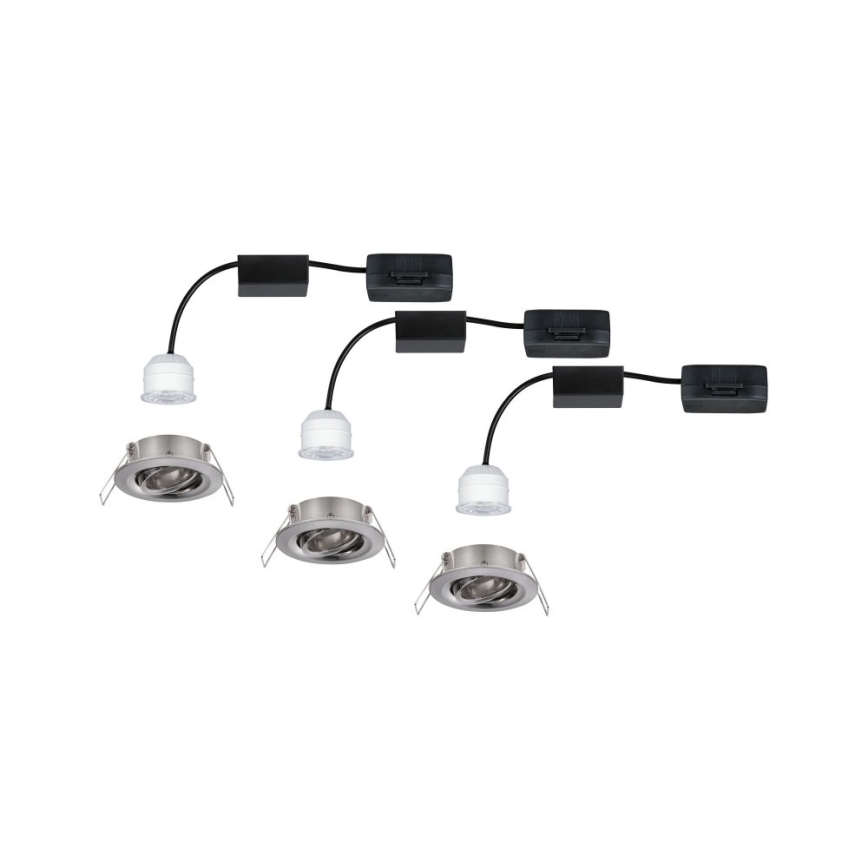 Paulmann 92973 - SET 3xLED/4,2W IP23 Prigušiva svjetiljka za kupaonicu COIN 230V