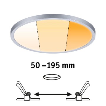 Paulmann 92992 - LED/16W IP44 Kupaonska ugradna svjetiljka AREO 230V 2000/3000/4000K Ø 23 cm matni krom