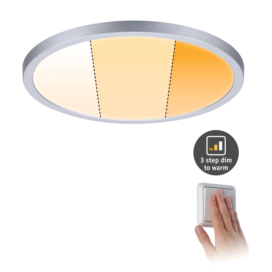 Paulmann 92992 - LED/16W IP44 Kupaonska ugradna svjetiljka AREO 230V 2000/3000/4000K Ø 23 cm matni krom