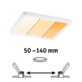 Paulmann 92993 - LED/13W IP44 Kupaonska ugradna stropna svjetiljka AREO 230V 2000/3000/4000K 17,5x17,5 cm bijela