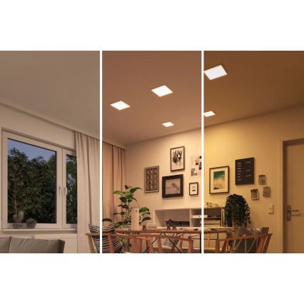 Paulmann 92993 - LED/13W IP44 Kupaonska ugradna stropna svjetiljka AREO 230V 2000/3000/4000K 17,5x17,5 cm bijela