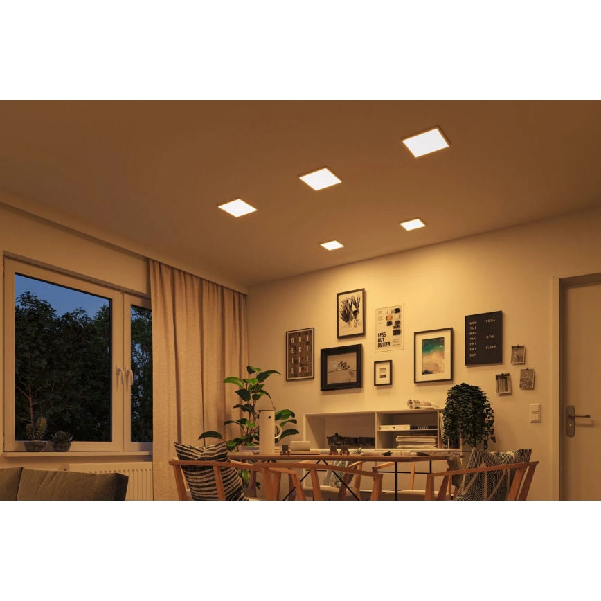 Paulmann 92993 - LED/13W IP44 Kupaonska ugradna stropna svjetiljka AREO 230V 2000/3000/4000K 17,5x17,5 cm bijela