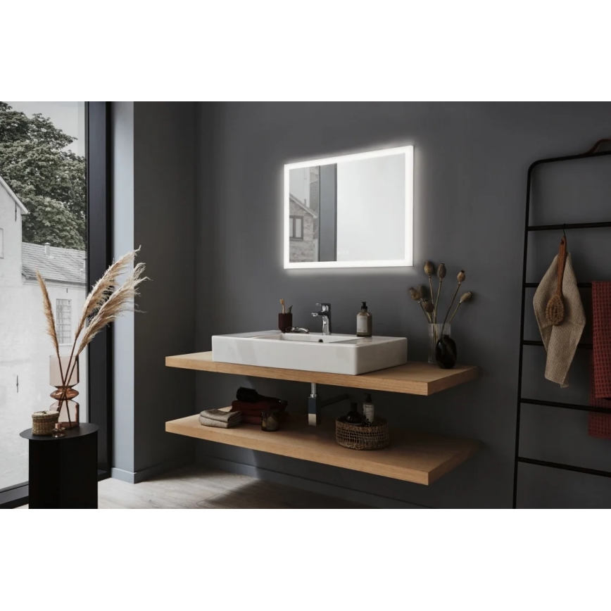 Paulmann 93013 - LED/22W IP44 Prigušivo kupaonsko grijano ogledalo s pozadinskim osvjetljenjem 230V  2700/4000/6500K