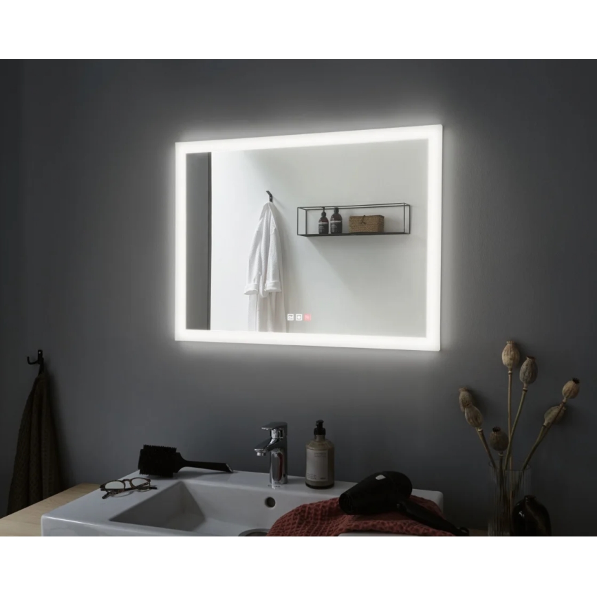 Paulmann 93013 - LED/22W IP44 Prigušivo kupaonsko grijano ogledalo s pozadinskim osvjetljenjem 230V  2700/4000/6500K