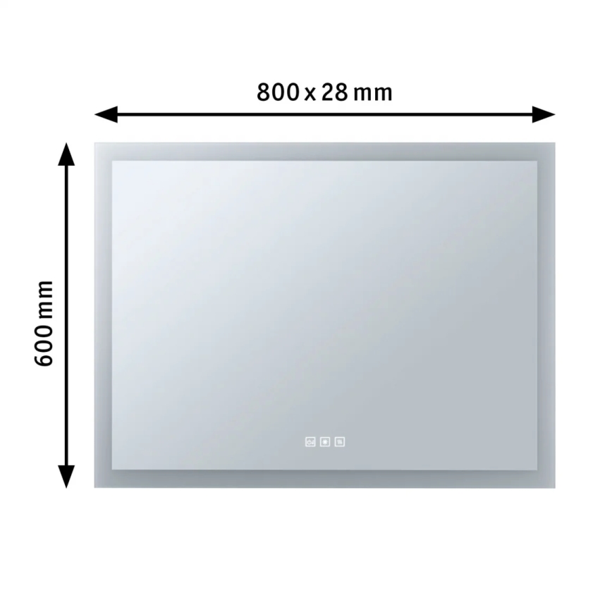 Paulmann 93013 - LED/22W IP44 Prigušivo kupaonsko grijano ogledalo s pozadinskim osvjetljenjem 230V  2700/4000/6500K