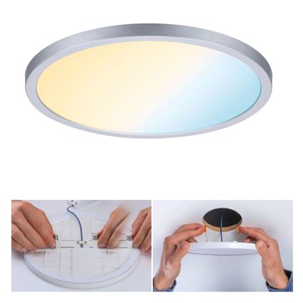 Paulmann 93046 - LED/16W IP44 Prigušiva ugradna svjetiljka za kupaonicu AREO 230V 3000-6500K promjer 23 cm matirani krom