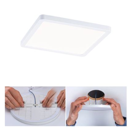 Paulmann 93059 - LED/13W IP44 s mogućnošću prigušivanja ugradno stropno svjetlo za kupaonicu AREO 230V 17,5x17,5 cm bijela