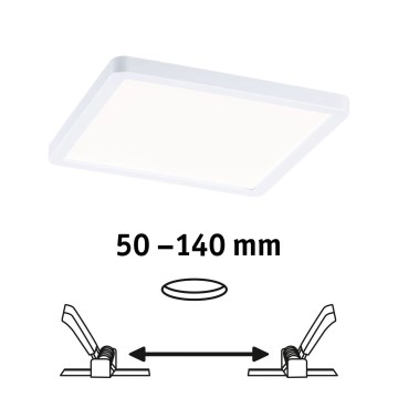 Paulmann 93059 - LED/13W IP44 s mogućnošću prigušivanja ugradno stropno svjetlo za kupaonicu AREO 230V 17,5x17,5 cm bijela