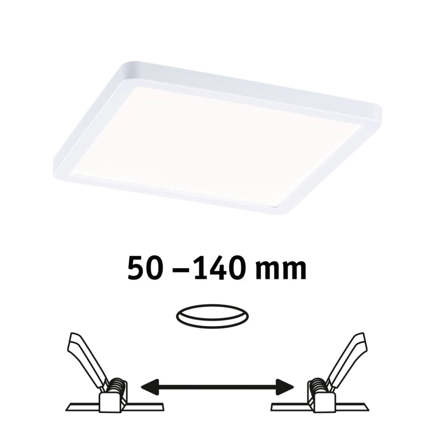 Paulmann 93059 - LED/13W IP44 s mogućnošću prigušivanja ugradno stropno svjetlo za kupaonicu AREO 230V 17,5x17,5 cm bijela