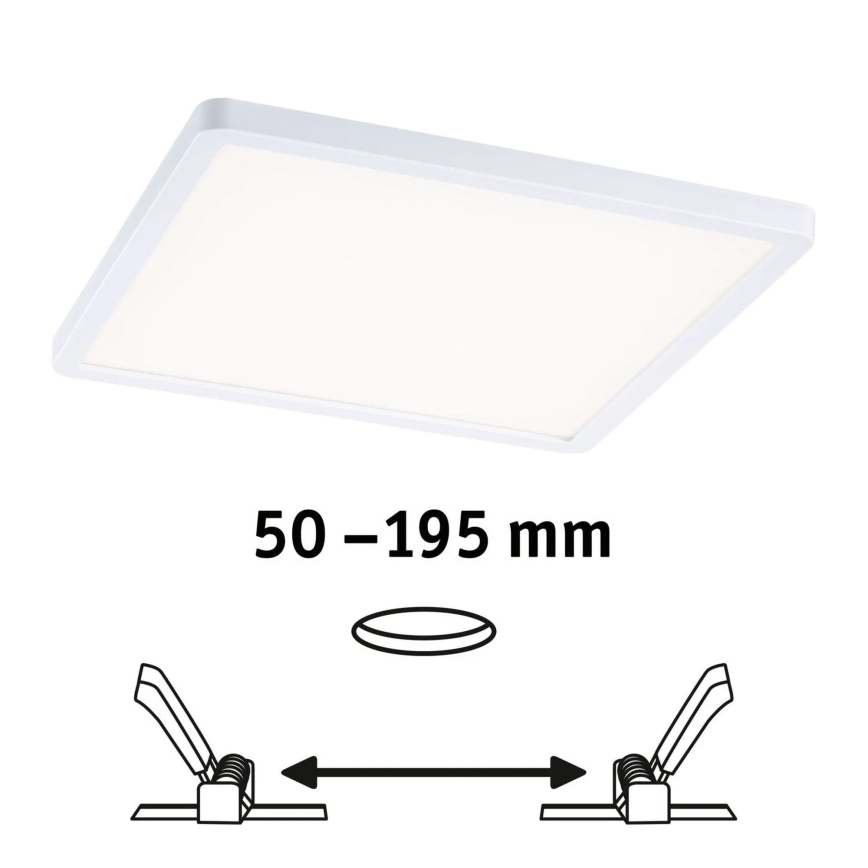 Paulmann 93060 - LED/16W IP44 prigušiva ugradna stropna svjetiljka za kupaonicu AREO 230V 23x23 cm bijela