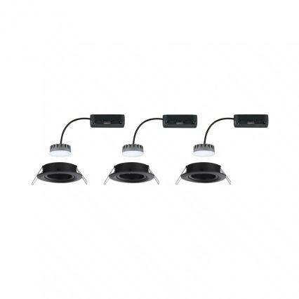 Paulmann 93080 - SET 3xLED/6W IP23 Prigušiva ugradbena svjetiljka za kupaonicu COIN 230V