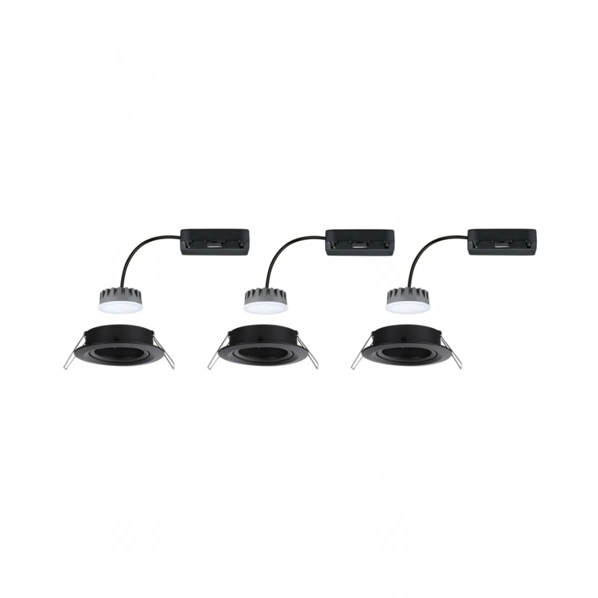 Paulmann 93080 - SET 3xLED/6W IP23 Prigušiva ugradbena svjetiljka za kupaonicu COIN 230V