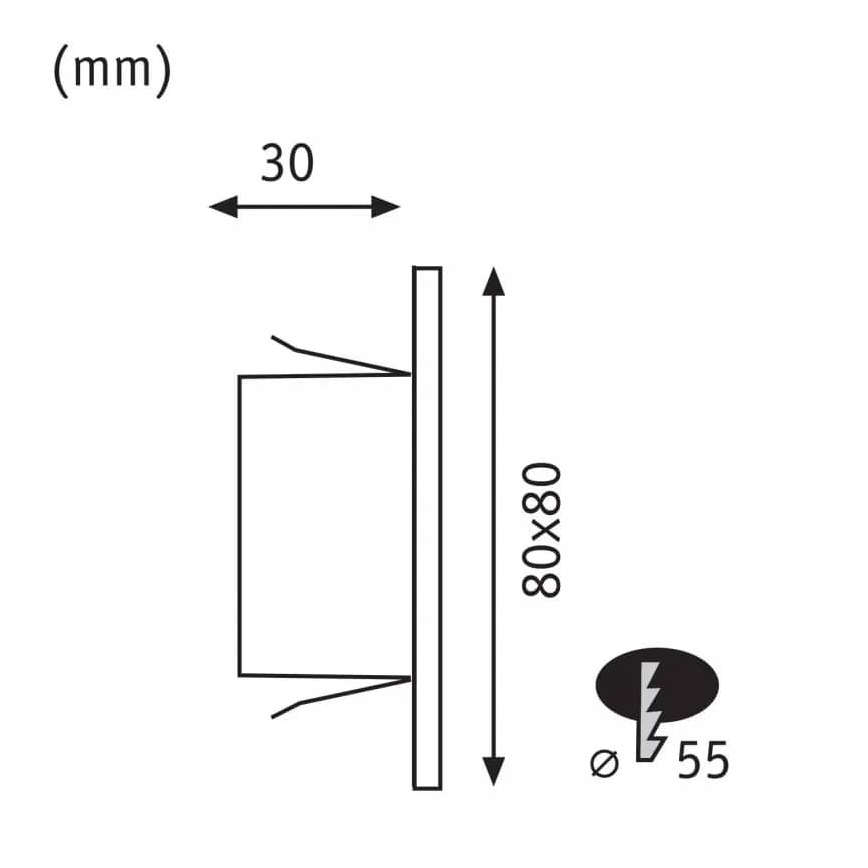 Paulmann 93093 - LED/1,2W Stubišna svjetiljka EDGE 230V