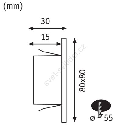 Paulmann 93094 - LED/1,2W Stubišna svjetiljka EDGE 230V