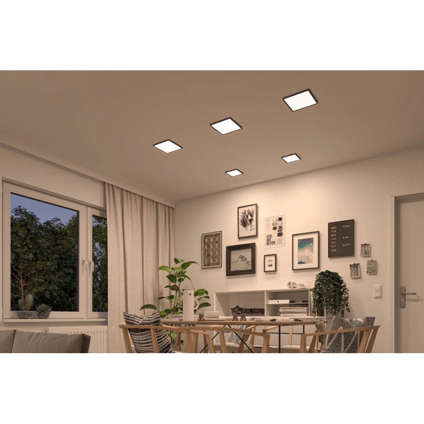 Paulmann 93101 - LED/13W IP44 Kupaonsko ugradno svjetlo AREO 230V 2000/3000/4000K 17,5x17,5 cm crna
