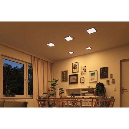 Paulmann 93101 - LED/13W IP44 Kupaonsko ugradno svjetlo AREO 230V 2000/3000/4000K 17,5x17,5 cm crna