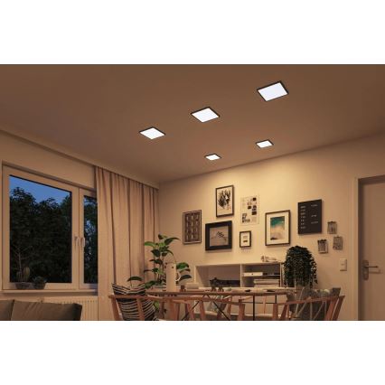 Paulmann 93101 - LED/13W IP44 Kupaonsko ugradno svjetlo AREO 230V 2000/3000/4000K 17,5x17,5 cm crna