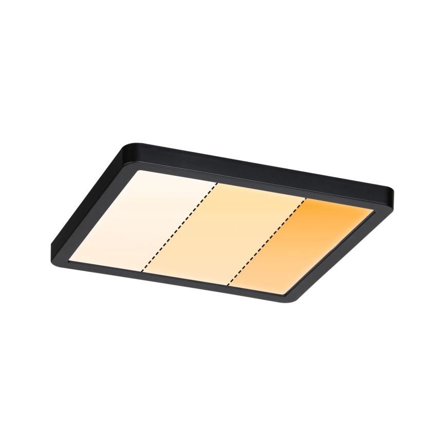 Paulmann 93101 - LED/13W IP44 Kupaonsko ugradno svjetlo AREO 230V 2000/3000/4000K 17,5x17,5 cm crna