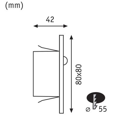 Paulmann 93133 - LED/1,2W Stepenišno svjetlo sa senzorom EDGE 230V bijela