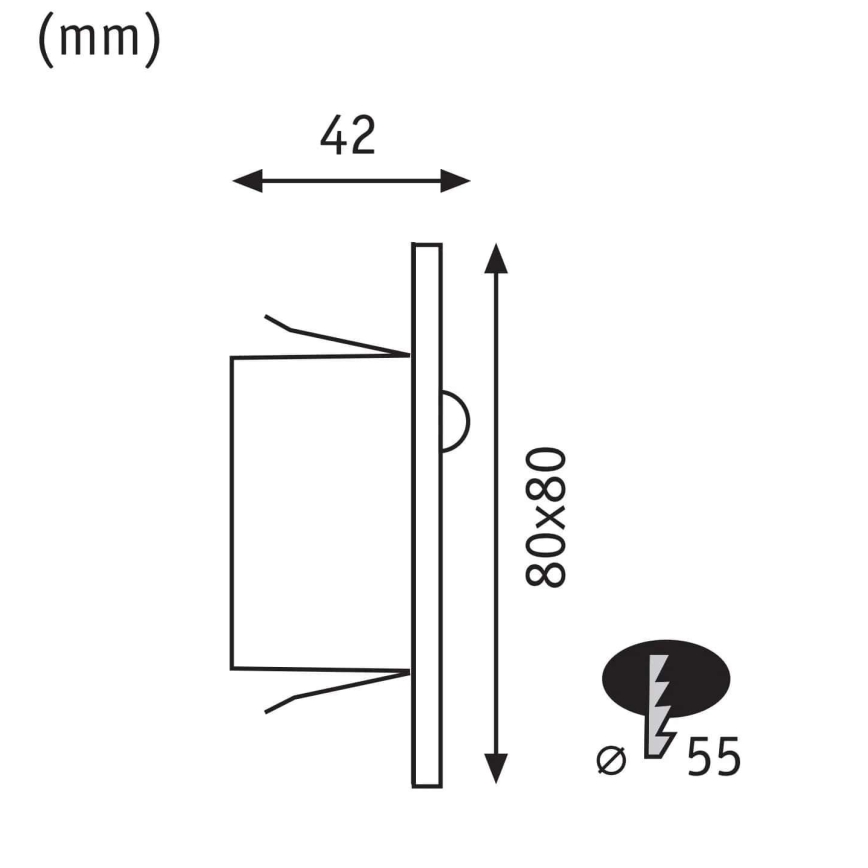 Paulmann 93133 - LED/1,2W Stepenišno svjetlo sa senzorom EDGE 230V bijela