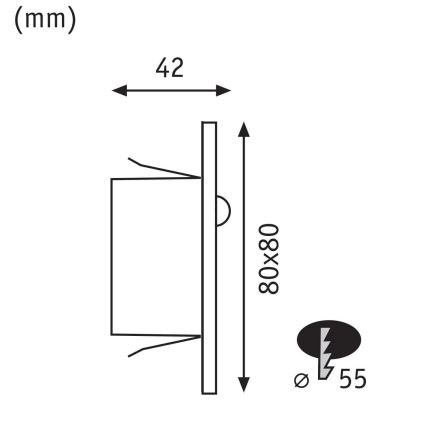 Paulmann 93134 - LED/1,2W Stepenišno svjetlo sa senzorom EDGE 230V mat krom