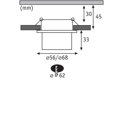 Paulmann 93383 - SET 3xLED/6W IP44 Prigušiva ugradbena svjetiljka za kupaonicu GIL 230V