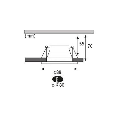 Paulmann 93402 - SET 3xLED/6W IP44 Dimmabilno kupaonsko ugradbeno svjetlo COLE 230V