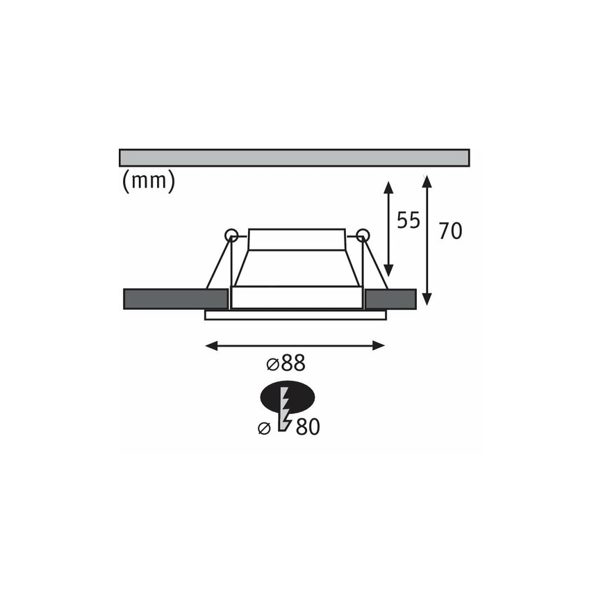 Paulmann 93404 - SET 3xLED/6,5W IP44 Prigušiva ugradbena svjetiljka za kupaonicu COLE 230V