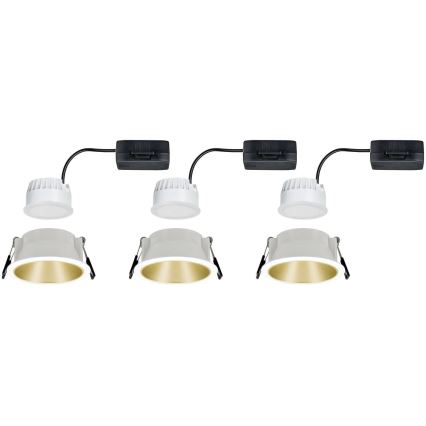 Paulmann 93406 - SET 3xLED/6,5W IP44 Prigušiva ugradbena svjetiljka za kupaonicu COLE 230V