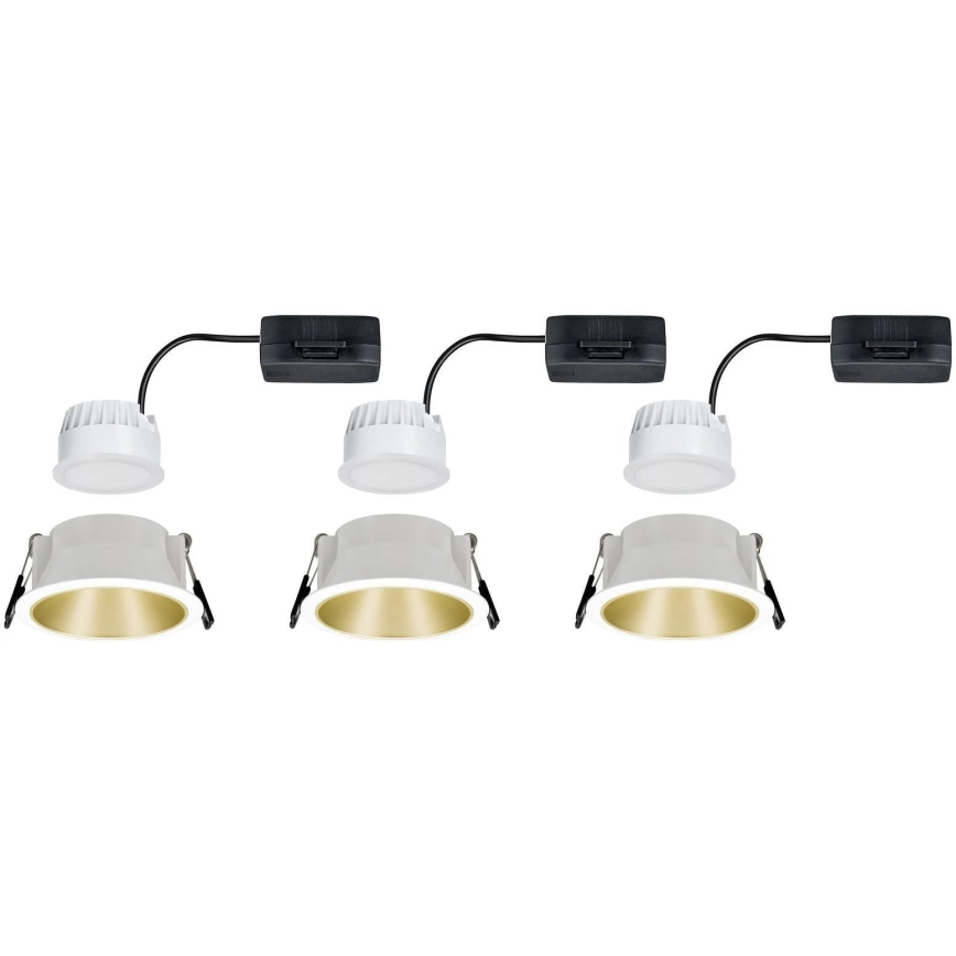 Paulmann 93406 - SET 3xLED/6,5W IP44 Prigušiva ugradbena svjetiljka za kupaonicu COLE 230V