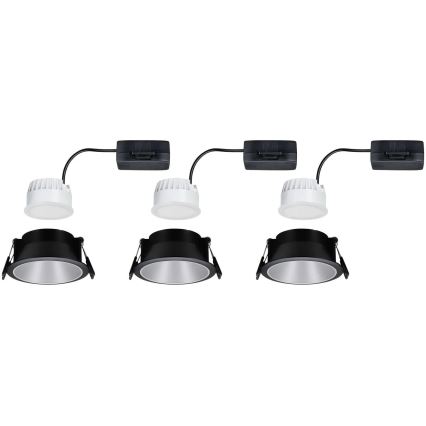 Paulmann 93408 - SET 3xLED/6,5W IP44 Prigušiva ugradbena svjetiljka za kupaonicu COLE 230V