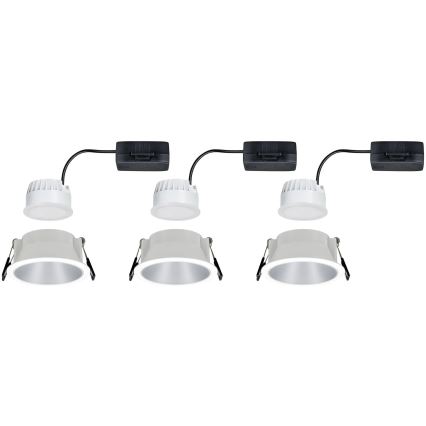 Paulmann 93410 - SET 3xLED/6,5W IP44 Prigušiva ugradbena svjetiljka za kupaonicu COLE 230V