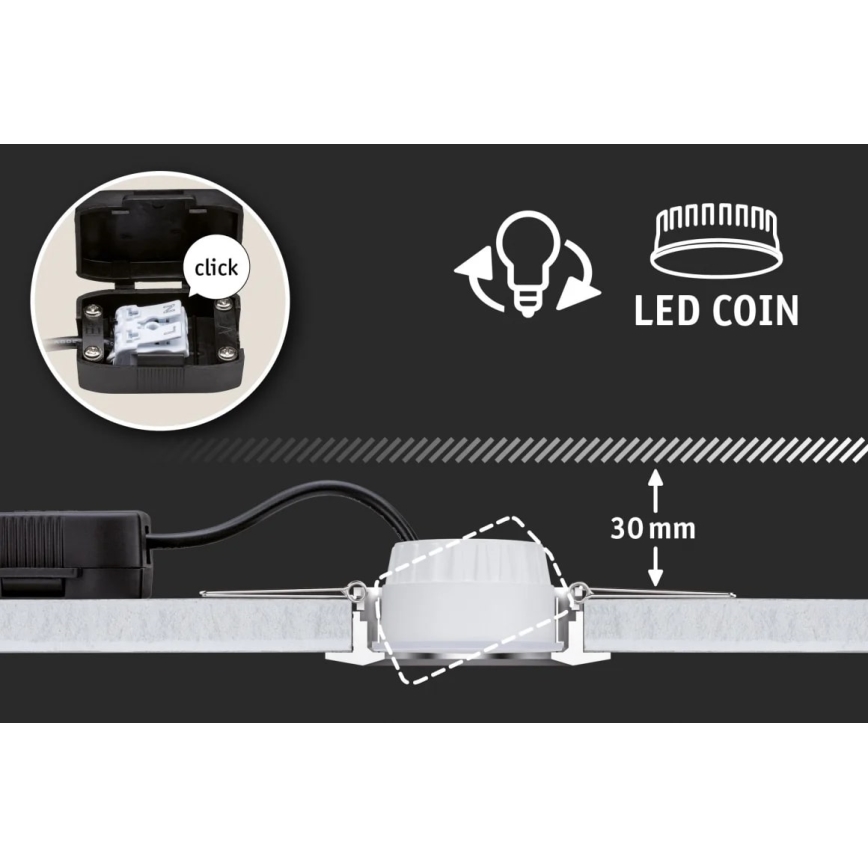 Paulmann 93462 - SET 3xLED/6W  IP44 Ugradbena svjetiljka za kupaonicu NOVA 230V