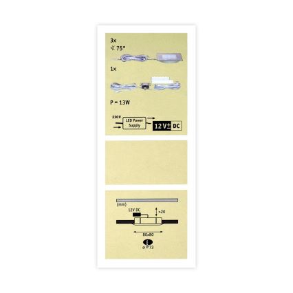 Paulmann 93558 - SET 3x LED/3,6W Ugradbena svjetiljka 230V