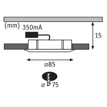 Paulmann 93571 - SET 3xLED/5,6W Prigušiva ugradbena svjetiljka 230V