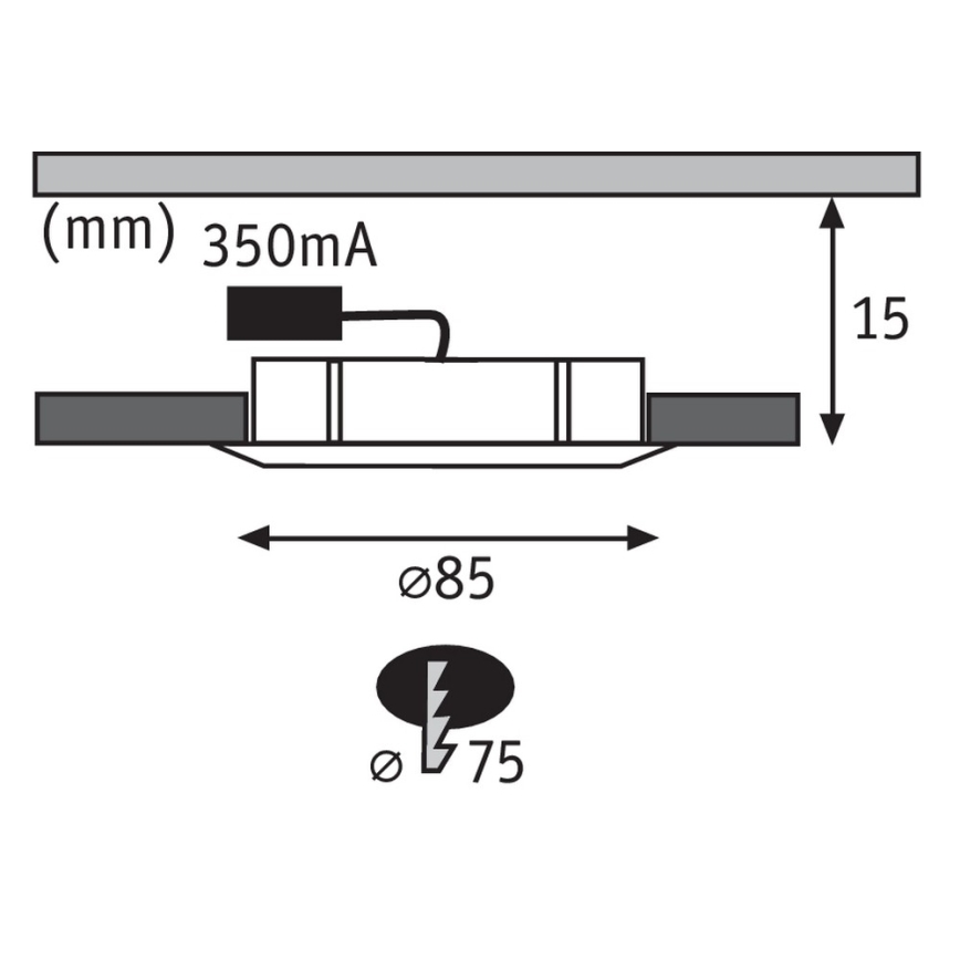 Paulmann 93571 - SET 3xLED/5,6W Prigušiva ugradbena svjetiljka 230V