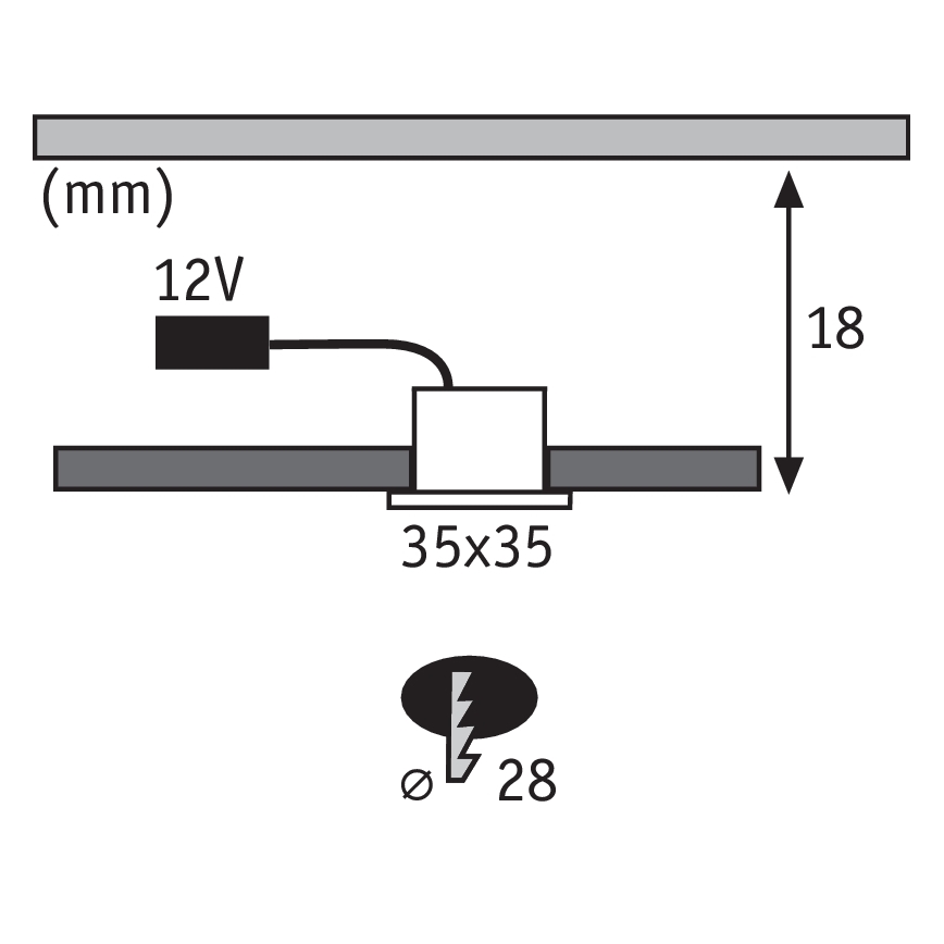 Paulmann 93587 - SET 5xLED/0,4W Ugradbena svjetiljka 12V/230V 2700K